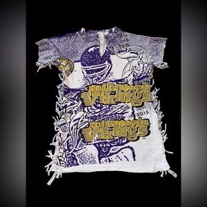 Minnesota Vikings Vintage 1993 Womens T Shirt All Over Print Women’s Small